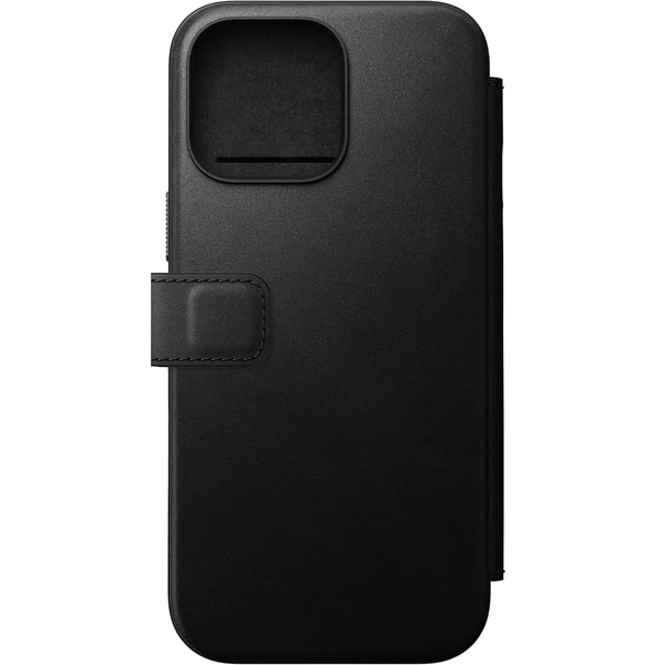 Черный кожаный чехол-фолио Nomad Modern Leather MagSafe для iPhone 16 Pro Max в Запорожье