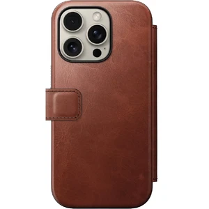 Коричневый кожаный чехол-фолио Nomad Modern Leather MagSafe для iPhone 16 Pro 856500013985 - Фото 1