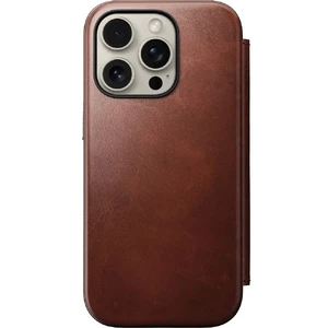 Коричневый кожаный чехол-фолио Nomad Modern Leather MagSafe для iPhone 16 Pro - Фото 6