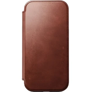 Коричневый кожаный чехол-фолио Nomad Modern Leather MagSafe для iPhone 16 Pro - Фото 4