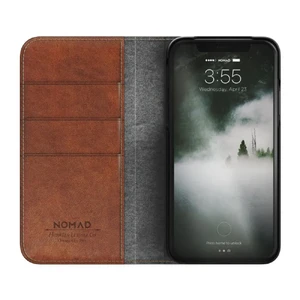 Кожаный чехол-книжка Nomad Leather Folio Rustic Brown для iPhone X | XS - Фото 3