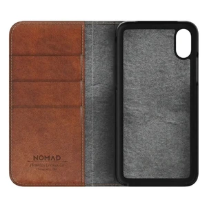 Кожаный чехол-книжка Nomad Leather Folio Rustic Brown для iPhone X | XS - Фото 4