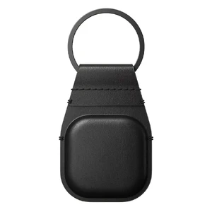 Кожаный брелок с кольцом Nomad Leather Keychain Black для AirTag