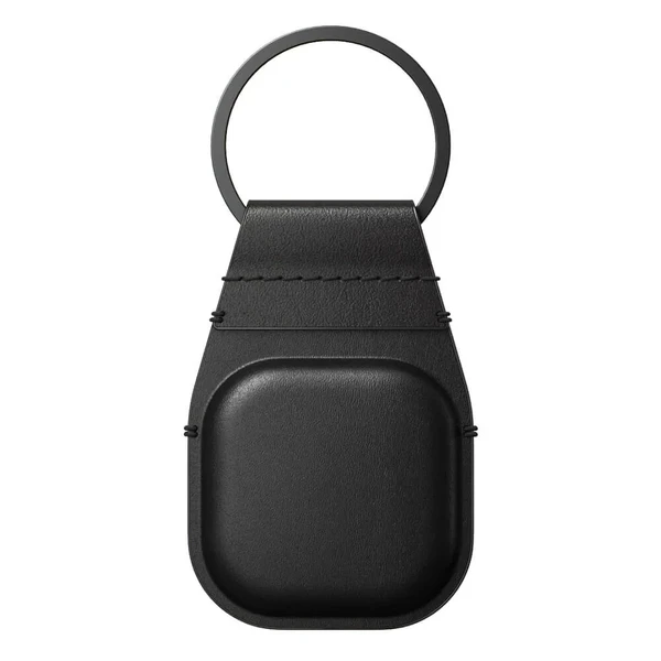 Кожаный брелок с кольцом Nomad Leather Keychain Black для AirTag