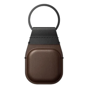 Кожаный брелок с кольцом Nomad Leather Keychain Rustic Brown для AirTag