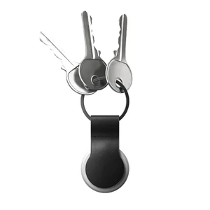 Кожаный брелок с кольцом Nomad Leather Loop Black для AirTag