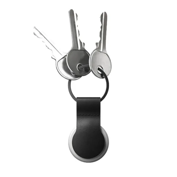 Кожаный брелок с кольцом Nomad Leather Loop Black для AirTag