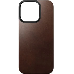 Темно-коричневый кожаный чехол Nomad Magnetic Leather Back для iPhone 16 Pro - Фото 2