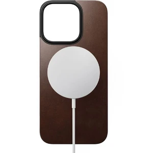 Темно-коричневий шкіряний чохол Nomad Magnetic Leather Back для iPhone 16 Pro Max - Фото 4