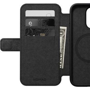Кожаный чехол Nomad Modern Leather Folio Black для iPhone 15 Pro - Фото 4