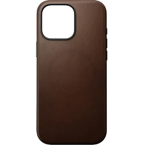 Кожаный чехол Nomad Modern Leather MagSafe для iPhone 16 Pro темно-коричневый - Фото 4
