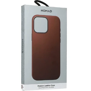 Темно-коричневый кожаный чехол Nomad Modern Leather MagSafe для iPhone 16 Pro Max - Фото 7