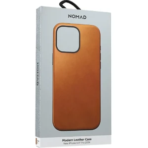 Светло-коричневый кожаный чехол Nomad Modern Leather MagSafe для iPhone 16 Pro Max - Фото 5