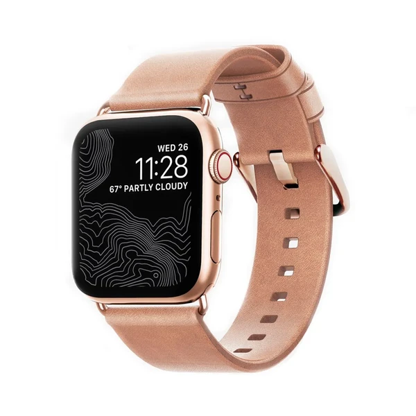 Кожаный ремешок Nomad Modern Strap (Gold Hardware) для Apple Watch 41mm | 40mm | 38mm