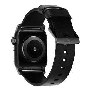 Кожаный ремешок Nomad Modern Strap Black Hardware Black для Apple Watch Ultra 49mm | 45mm | 44mm | 42mm - Фото 2