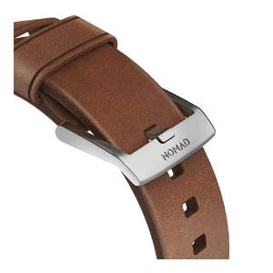 Шкіряний ремінець Nomad Modern Strap Rustic Brown | Silver Hardware для Apple Watch 38mm SE 7 | 6 | 5 | 4 | 3 | 2 | 1 - Фото 4