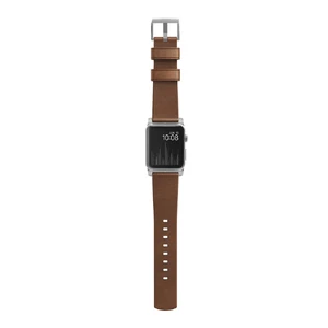 Шкіряний ремінець Nomad Modern Strap Rustic Brown | Silver Hardware для Apple Watch 38mm SE 7 | 6 | 5 | 4 | 3 | 2 | 1 - Фото 6