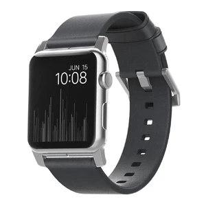 Кожаный ремешок Nomad Modern Strap Slate Gray | Silver Hardware для Apple Watch 38mm