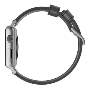 Шкіряний ремінець Nomad Modern Strap Slate Gray | Silver Hardware для Apple Watch 38mm SE 7 | 6 | 5 | 4 | 3 | 2 | 1 - Фото 5