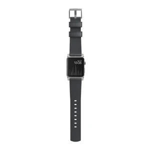 Шкіряний ремінець Nomad Modern Strap Slate Gray | Silver Hardware для Apple Watch 38mm SE 7 | 6 | 5 | 4 | 3 | 2 | 1 - Фото 6