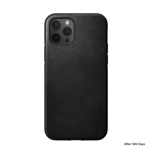 Черный кожаный чехол Nomad Rugged Case Horween Leather Black для iPhone 12 | 12 Pro - Фото 2