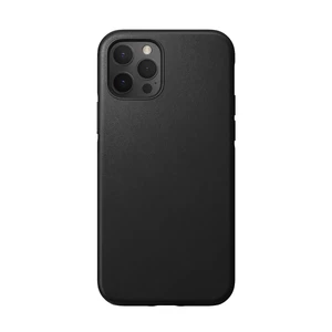 Чорний шкіряний чохол Nomad Rugged Case Horween Leather Black для iPhone 12 | 12 Pro