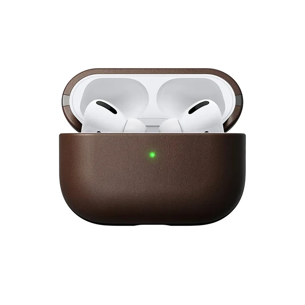 Коричневый кожаный чехол Nomad Rugged Case для наушников Apple AirPods Pro