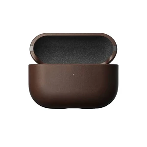 Коричневый кожаный чехол Nomad Rugged Case для наушников Apple AirPods Pro - Фото 3