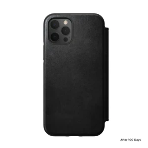 Черный кожаный чехол-книжка Nomad Rugged Folio Horween Leather Black для iPhone 12 Pro Max - Фото 2