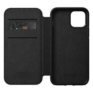 Черный кожаный чехол-книжка Nomad Rugged Folio Horween Leather Black для iPhone 12 Pro Max - Фото 5