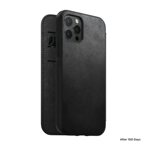 Черный кожаный чехол-книжка Nomad Rugged Folio Horween Leather Black для iPhone 12 Pro Max - Фото 7