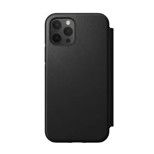 Чорний шкіряний чохол-книжка Nomad Rugged Folio Horween Leather Black для iPhone 12 Pro Max