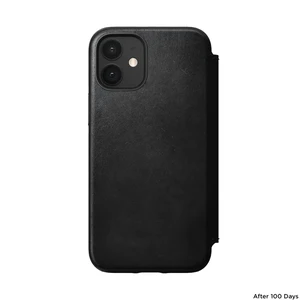 Чорний шкіряний чохол-книжка Nomad Rugged Folio Horween Leather Black для iPhone 12 mini - Фото 2