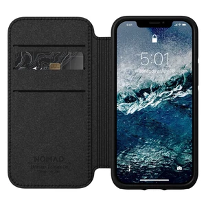 Чорний шкіряний чохол-книжка Nomad Rugged Folio Horween Leather Black для iPhone 12 mini - Фото 4