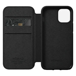 Чорний шкіряний чохол-книжка Nomad Rugged Folio Horween Leather Black для iPhone 12 mini - Фото 5