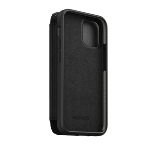 Чорний шкіряний чохол-книжка Nomad Rugged Folio Horween Leather Black для iPhone 12 mini - Фото 8
