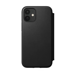 Чорний шкіряний чохол-книжка Nomad Rugged Folio Horween Leather Black для iPhone 12 mini