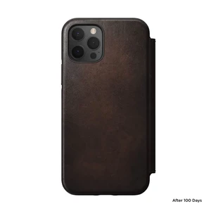 Кожаный чехол-книжка Nomad Rugged Folio Horween Leather Rustic Brown для iPhone 12 | 12 Pro - Фото 2