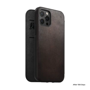 Кожаный чехол-книжка Nomad Rugged Folio Horween Leather Rustic Brown для iPhone 12 | 12 Pro - Фото 7