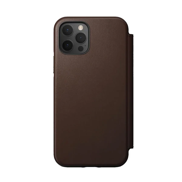 Кожаный чехол-книжка Nomad Rugged Folio Horween Leather Rustic Brown для iPhone 12 Pro Max