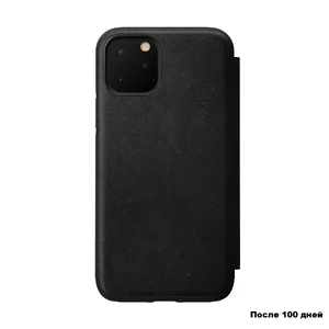 Кожаный чехол-книжка Nomad Rugged Tri-Folio Black для iPhone 11 Pro - Фото 2