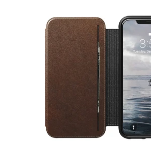 Кожаный чехол-книжка Nomad Rugged Tri-Folio для iPhone X | XS - Фото 3