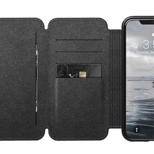 Кожаный чехол-книжка Nomad Rugged Tri-Folio для iPhone X | XS - Фото 4