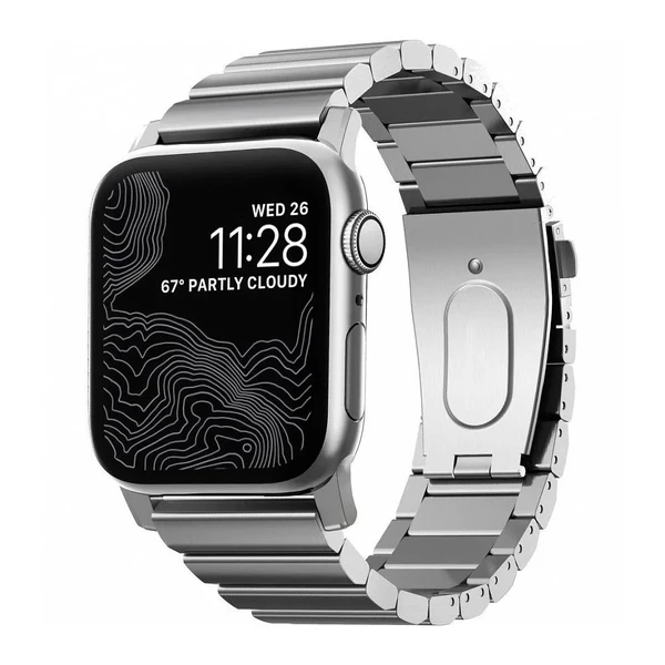 Металлический ремешок Nomad Steel Band Silver для Apple Watch Ultra 49mm | 45mm | 44mm | 42mm