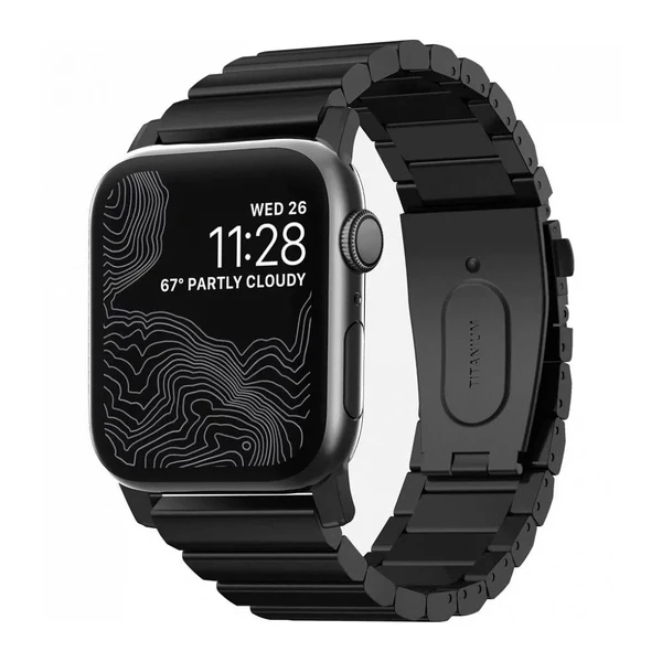 Ремінець Nomad Titanium Band Black для Apple Watch Ultra 49mm | 45mm | 44mm | 42mm