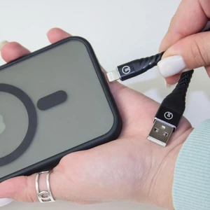 Плетеный кабель oneLounge 1Power Lightning to USB (0.3 m) - Фото 4