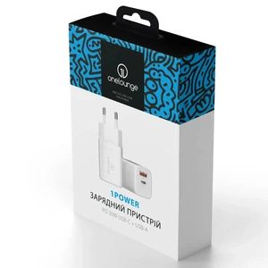 Зарядний пристрій oneLounge 1Power PD 20W USB-C + USB-A для iPhone | iPad | MacBook M1 - Фото 6