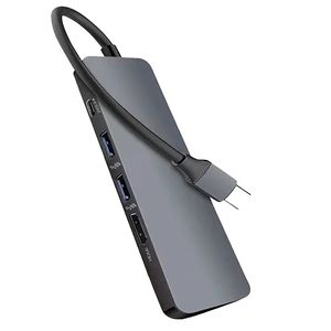 Багатофункціональний перехідник iLoungeMax 5 в 1 4K HDMI + Rj45 + USB 3.1 + USB-A + Type-C для MacBook
