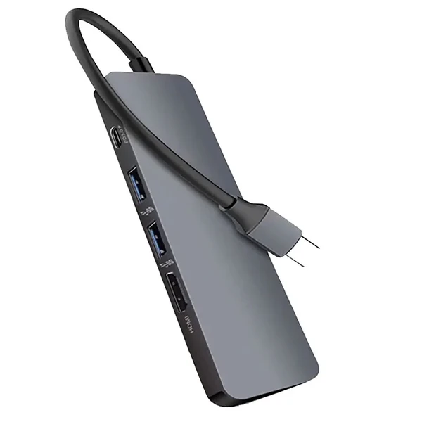 Багатофункціональний перехідник iLoungeMax 5 в 1 4K HDMI + Rj45 + USB 3.1 + USB-A + Type-C для MacBook