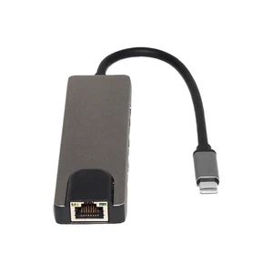 Багатофункціональний перехідник iLoungeMax 5 в 1 4K HDMI + Rj45 + USB 3.1 + USB-A + Type-C для MacBook - Фото 2